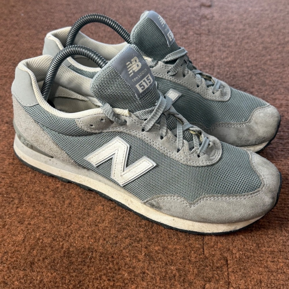 B- shoes New Balance 515 Grey Suede Mesh Sneakers WL515GRY Womens 10 Mens 8.5